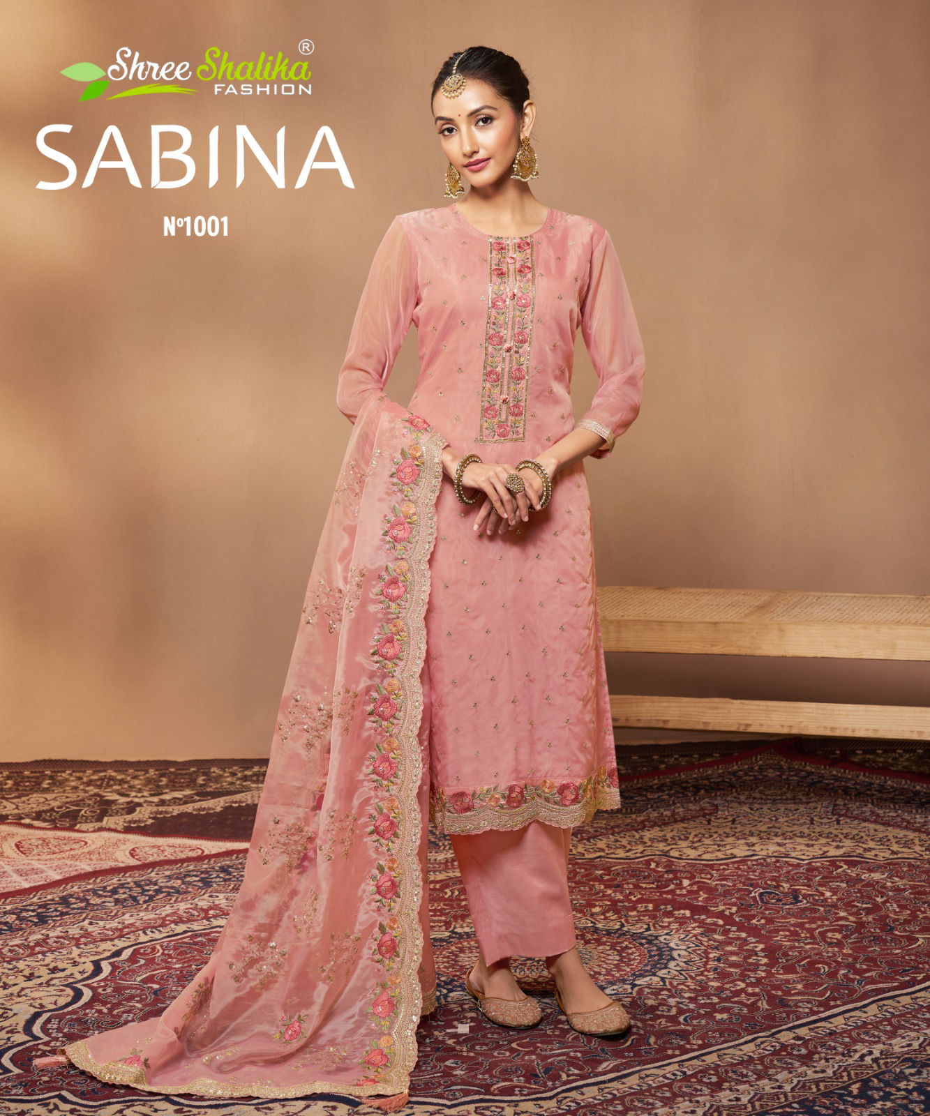 Sabina By Shree Shalika Organza Dress Material Wholesale Shop In Surat